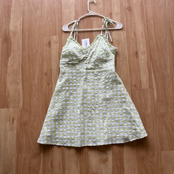 NWT GB Gingham Green Apple Sun Summer Dress Size Medium - Picture 3 of 8